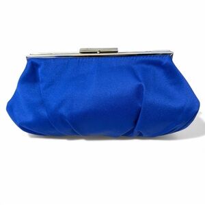 Lulu Townsend Vibrant Blue Satin Clutch